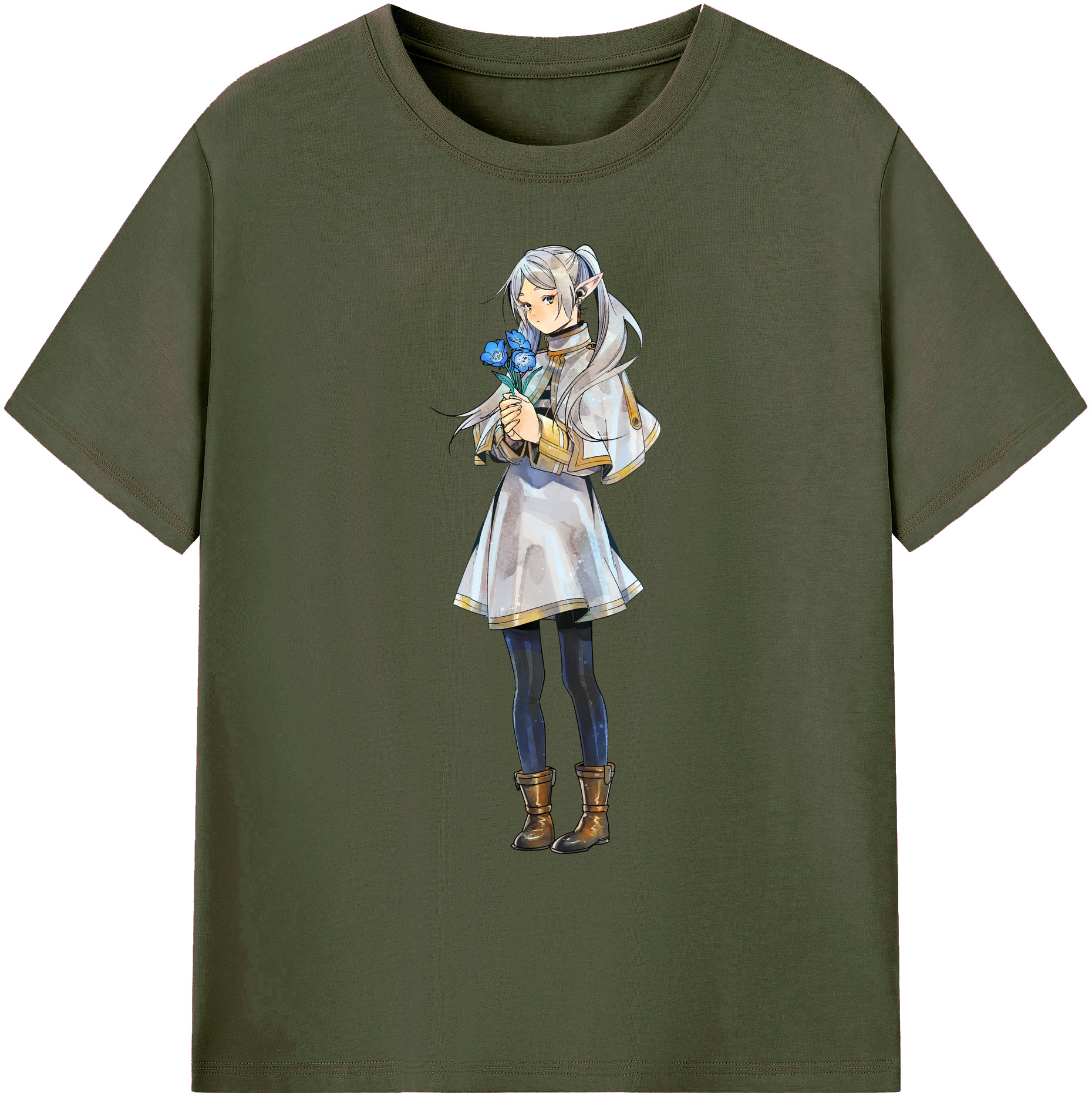 （画像用） 葬送のフリーレン Frieren 綿100％ メンズ半袖Tシャツ｜肌触りやわらか＆通気性